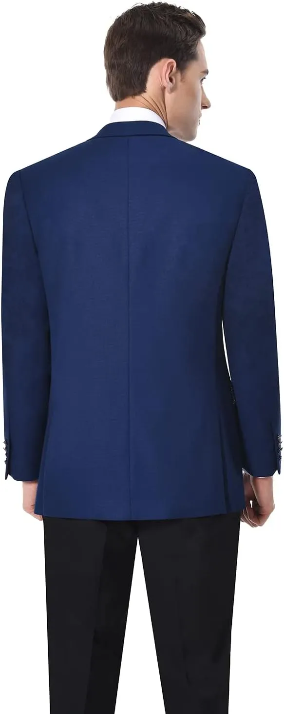 AMY ZHU Men's Sport Coat Classic Fit Stretch Blazer 2 Button Suit Jacket