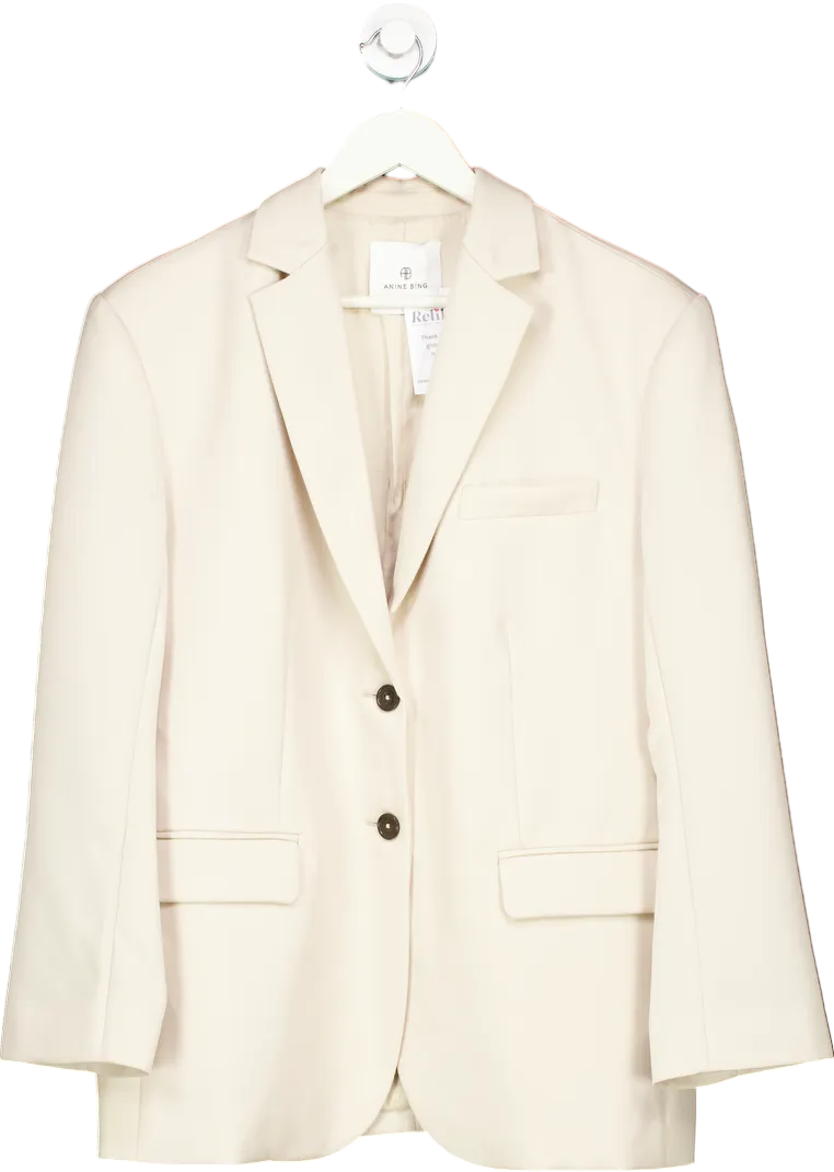 Anine Bing Cream Blazer UK M