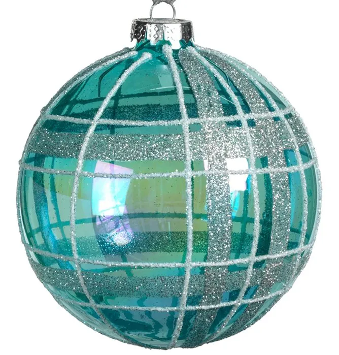 Arctic Aqua Glass Ornament Set