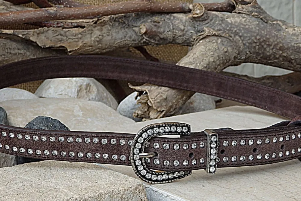 Brown leather belt
