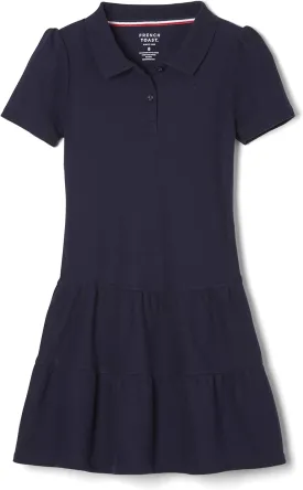 French Toast Girls' Ruffle Pique Polo Dress