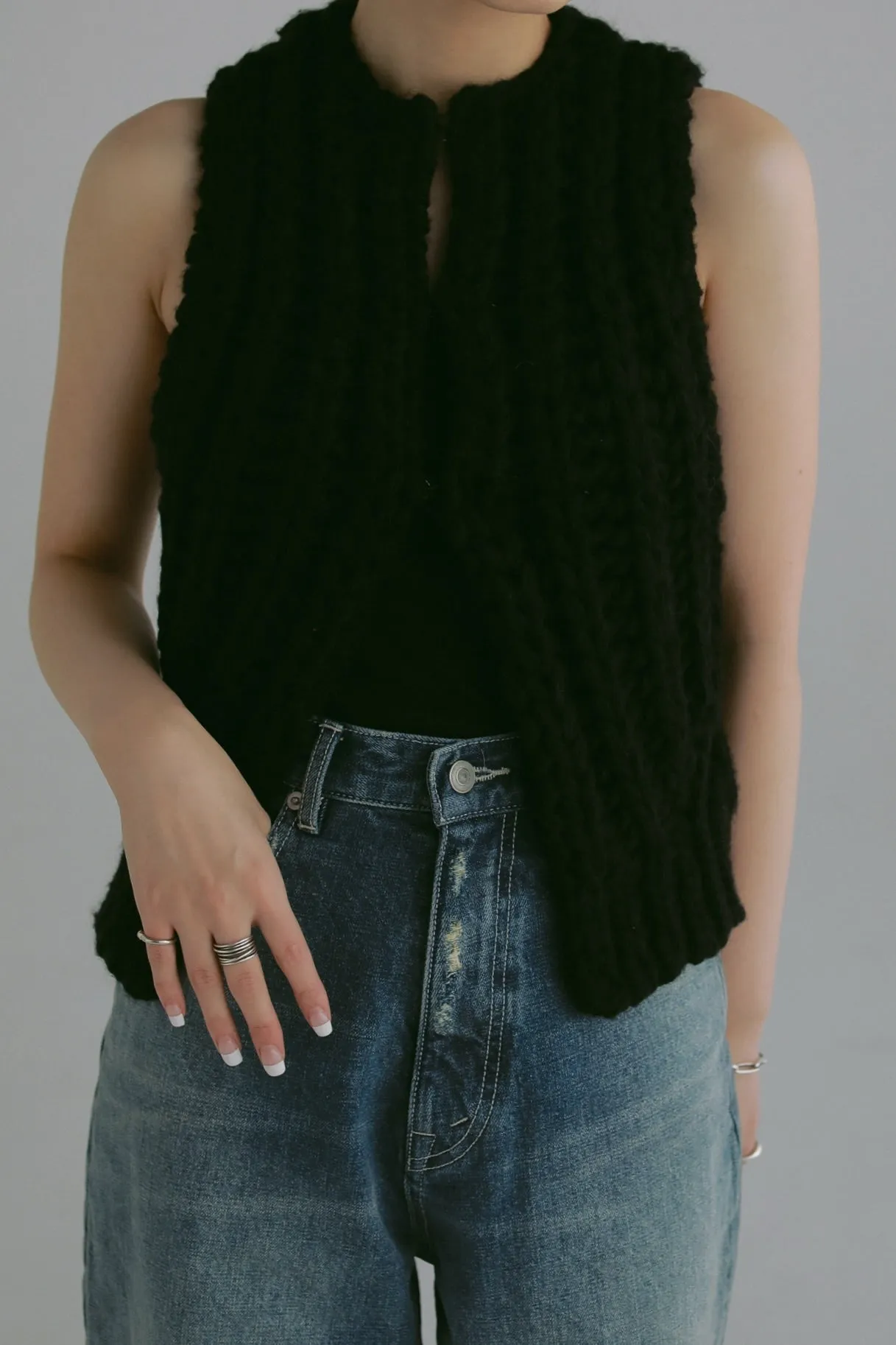 hand knit vest