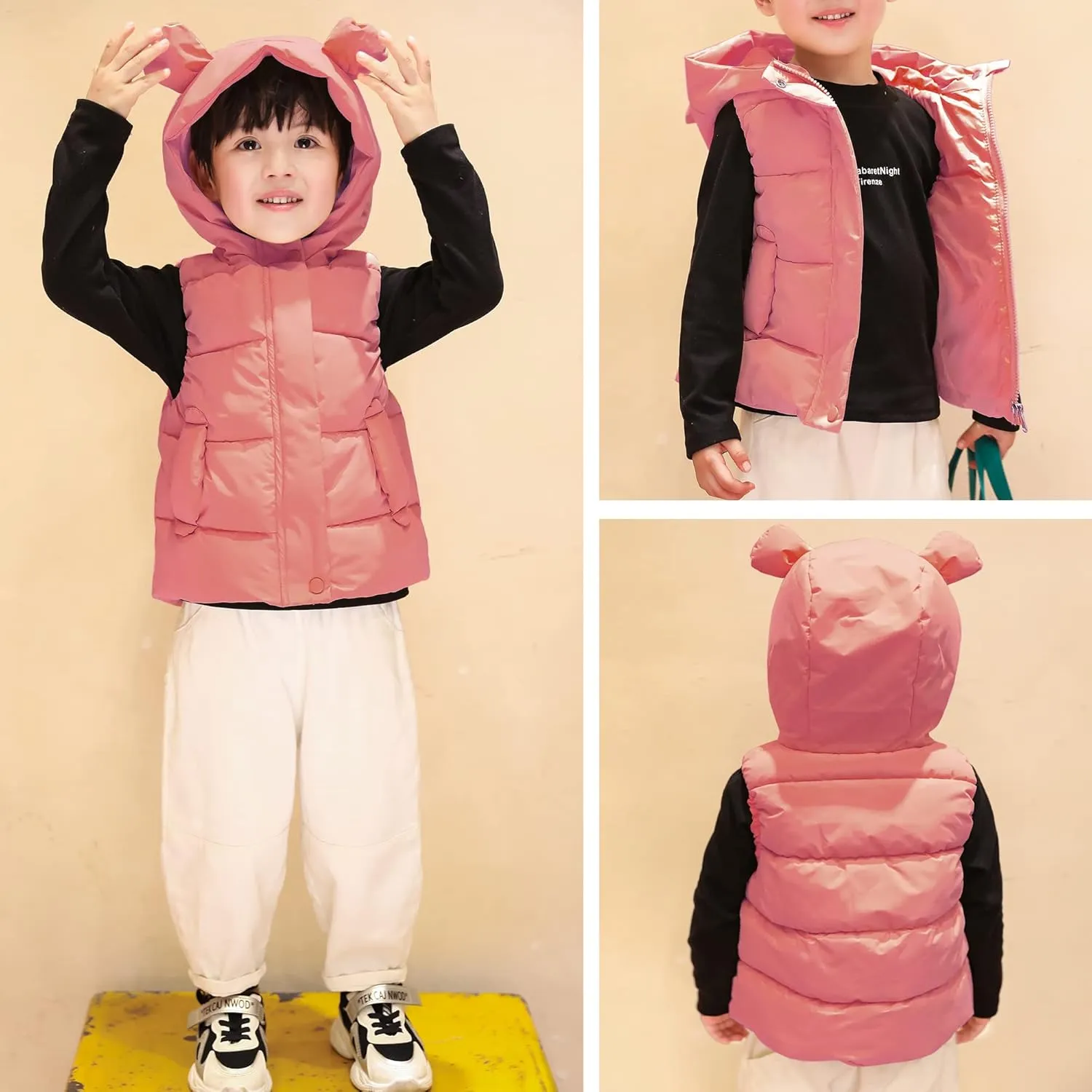 Happy Cherry Kids Boys Girls Puffer Vest Winter Down Sleeveless Jacket Padded Warm Coat