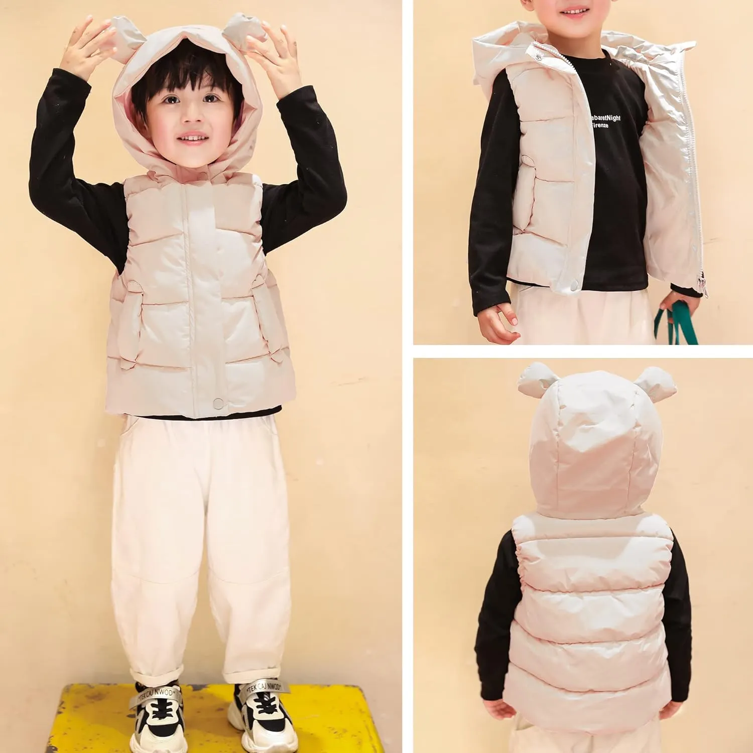 Happy Cherry Kids Boys Girls Puffer Vest Winter Down Sleeveless Jacket Padded Warm Coat