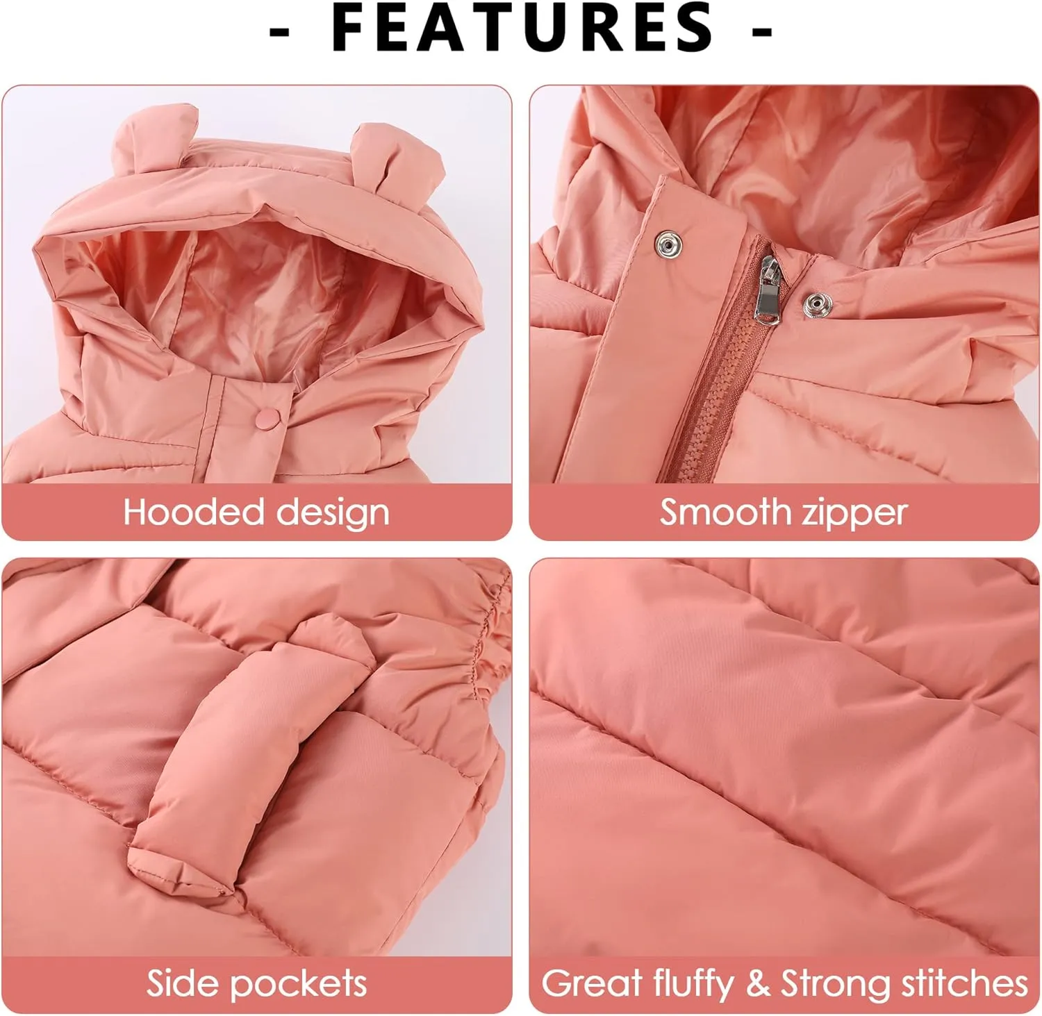 Happy Cherry Kids Boys Girls Puffer Vest Winter Down Sleeveless Jacket Padded Warm Coat