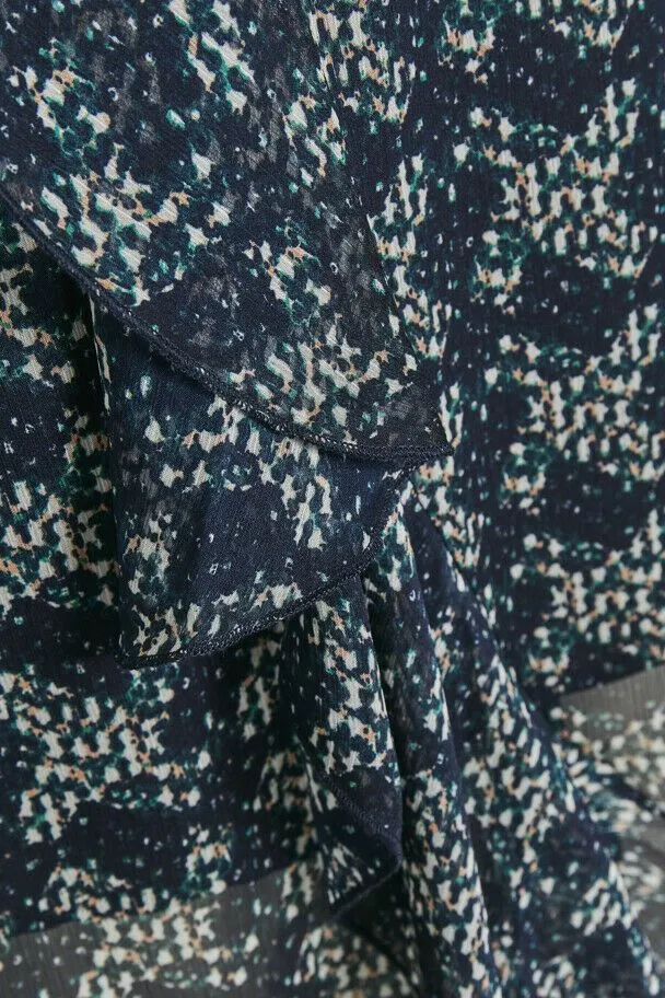 Karen By Simonson Havana Ruffle Skirt, Navy UK 16 US 12 EU 44