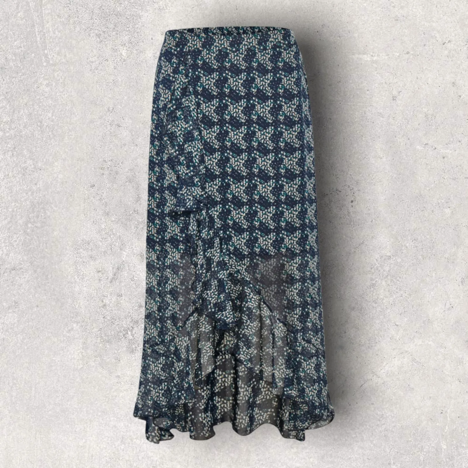 Karen By Simonson Havana Ruffle Skirt, Navy UK 16 US 12 EU 44
