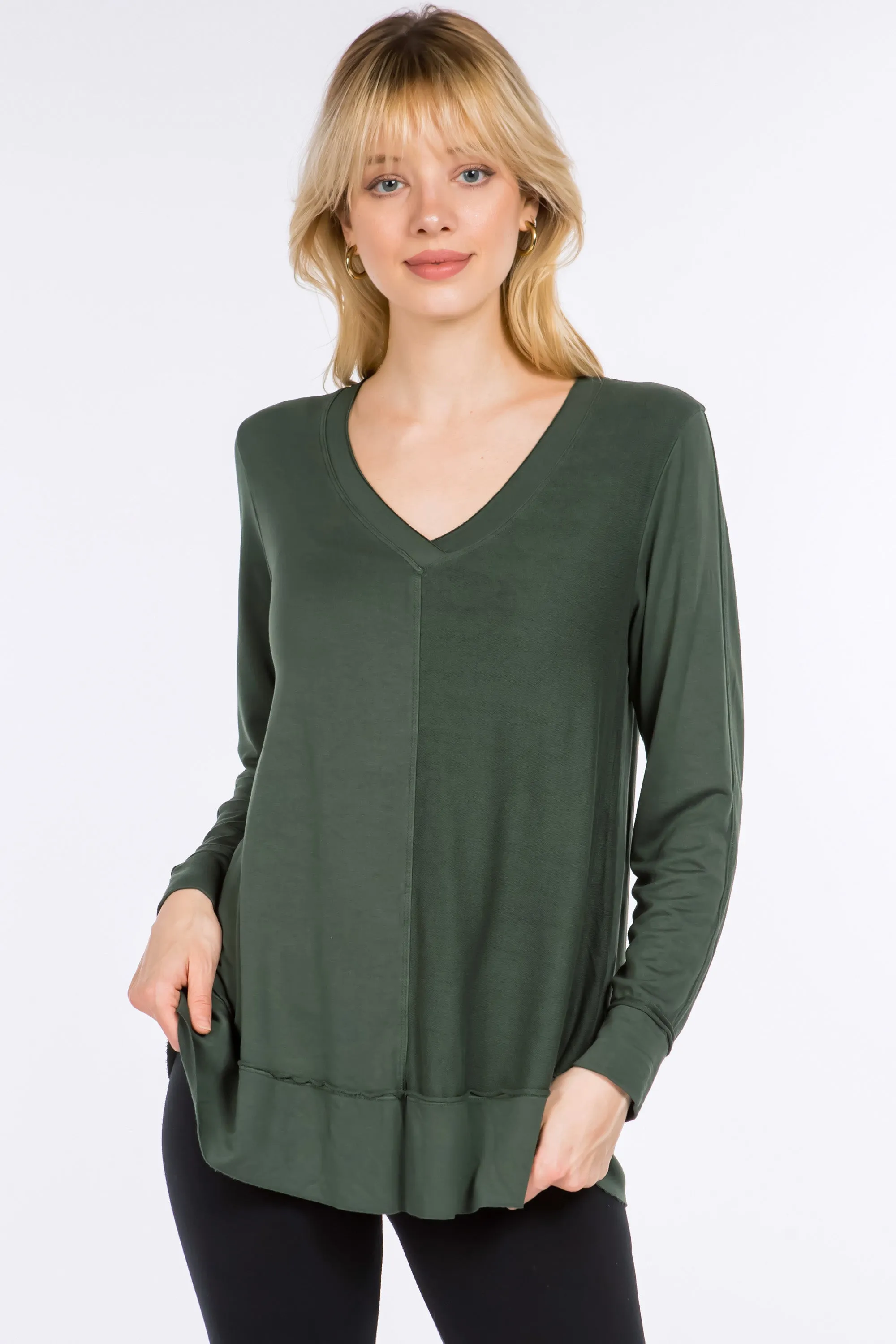 Long Sleeves V-Neck Pullover