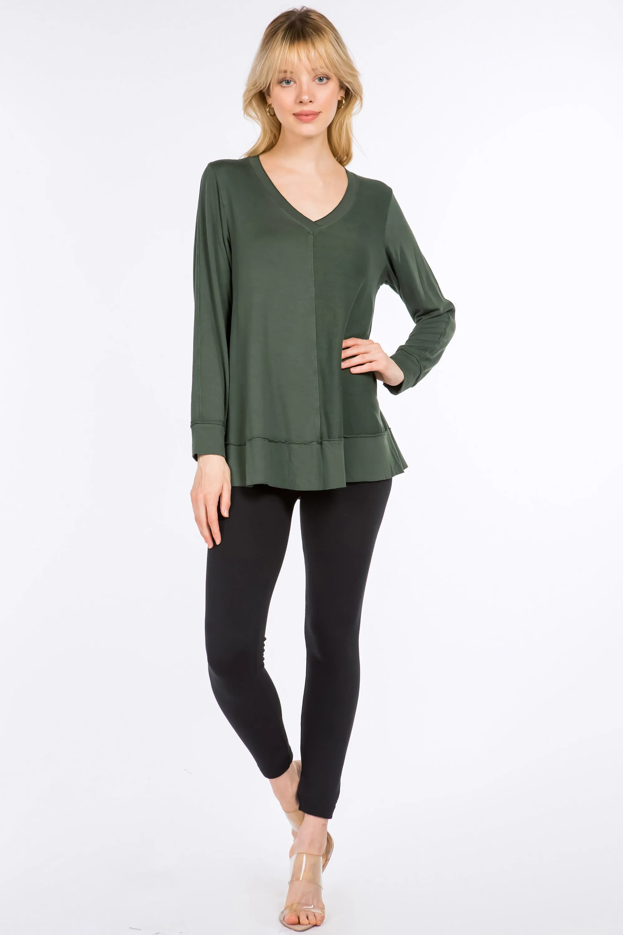 Long Sleeves V-Neck Pullover