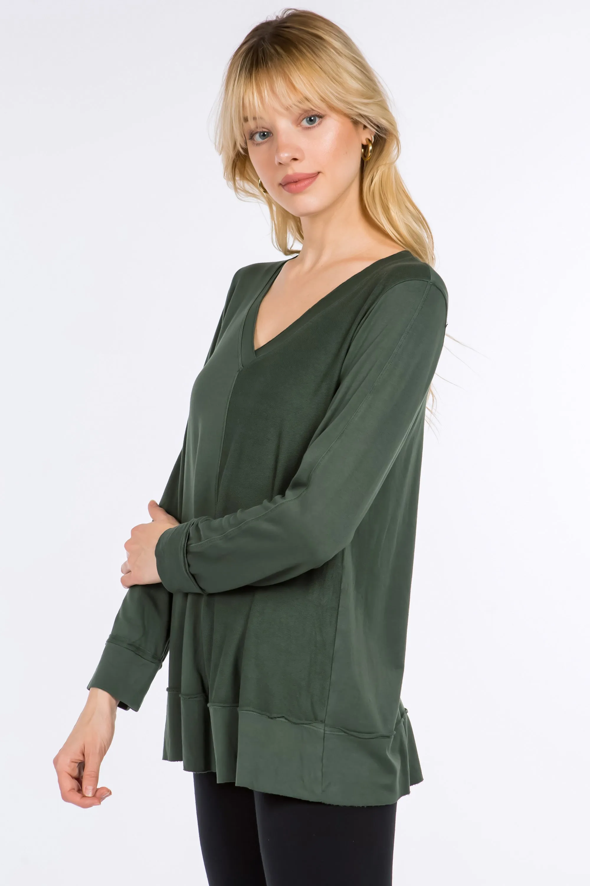 Long Sleeves V-Neck Pullover