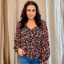 Marianna V-neck Floral Blouse