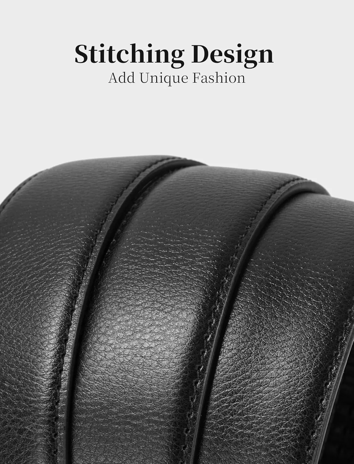 Mens Belt Ratchet Belts Dress Casual Leather Belt for Men With Slide Adjustable Click Buckle Gifts Box