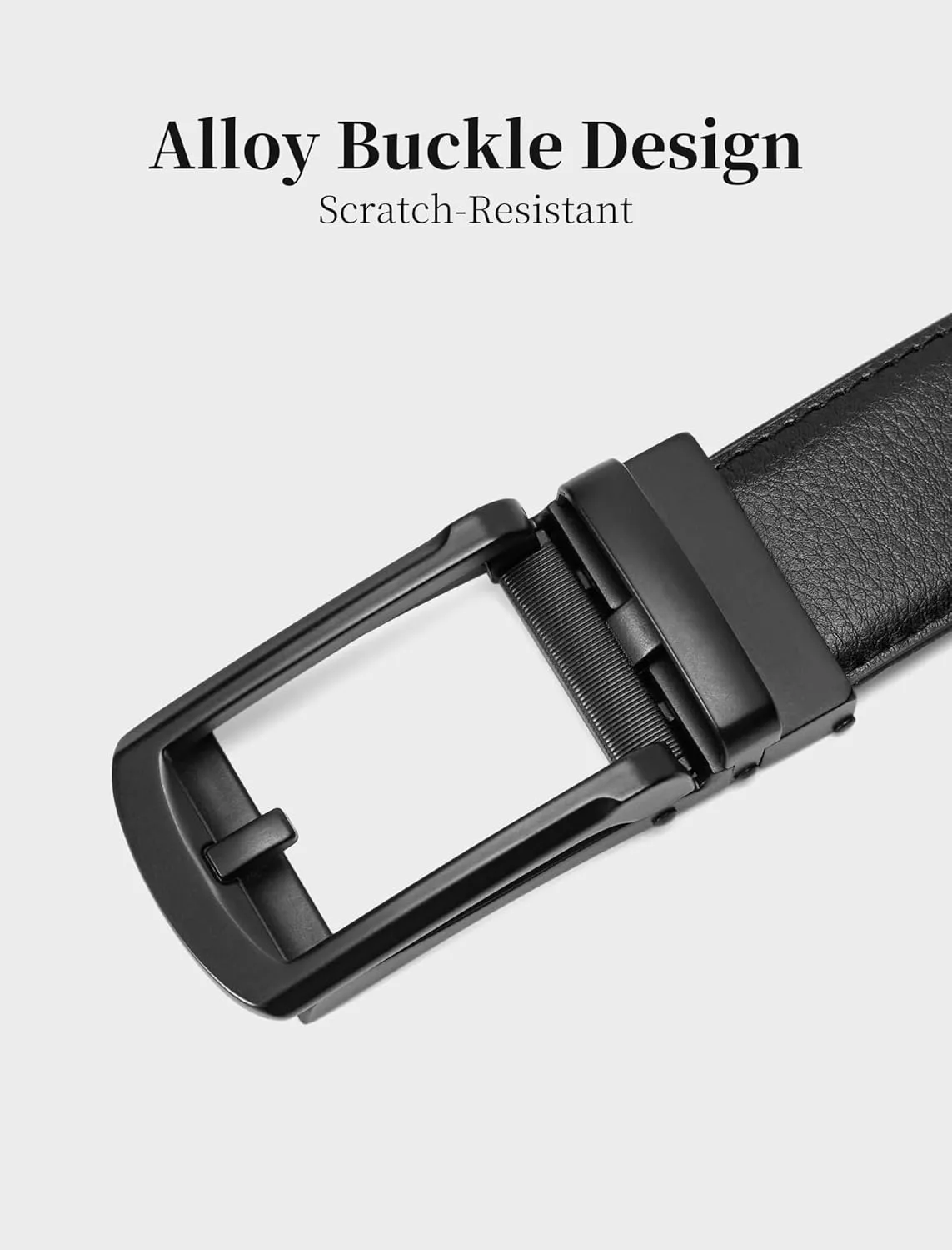 Mens Belt Ratchet Belts Dress Casual Leather Belt for Men With Slide Adjustable Click Buckle Gifts Box