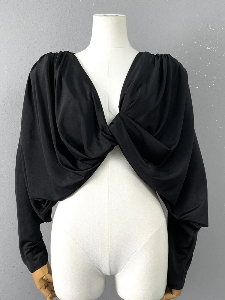 Pre Order:  Twist Front Draped Blouse