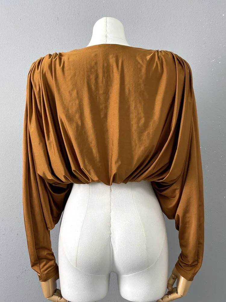 Pre Order:  Twist Front Draped Blouse