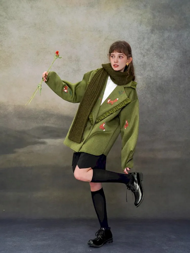 Retro Warm embroidered jacket【s0000005380】