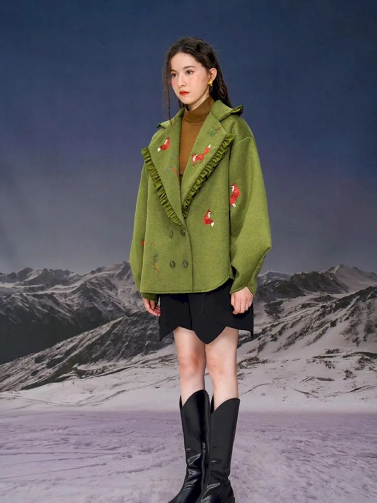 Retro Warm embroidered jacket【s0000005380】