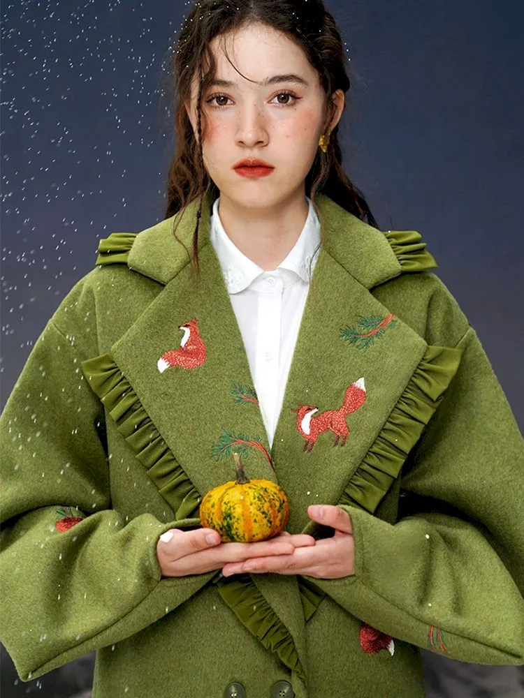 Retro Warm embroidered jacket【s0000005380】