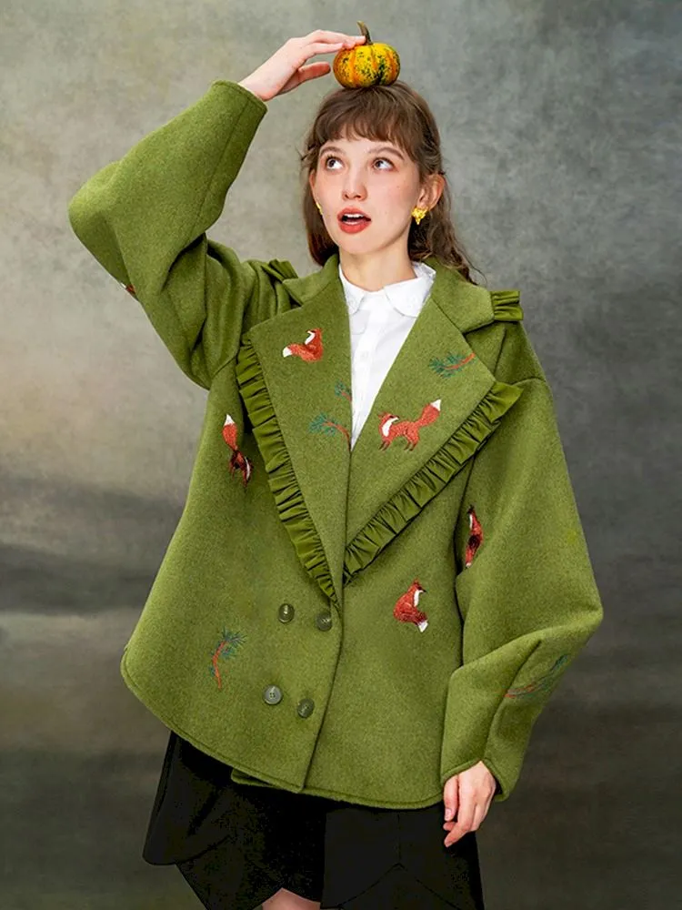 Retro Warm embroidered jacket【s0000005380】