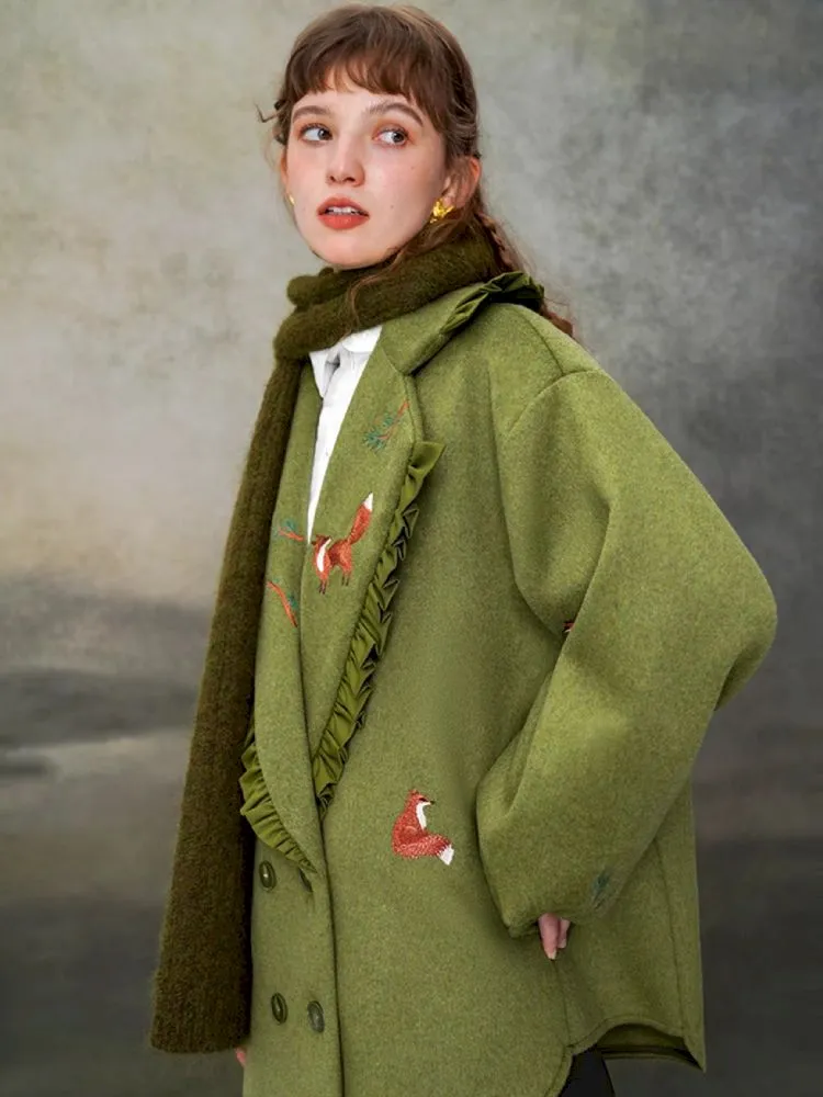 Retro Warm embroidered jacket【s0000005380】
