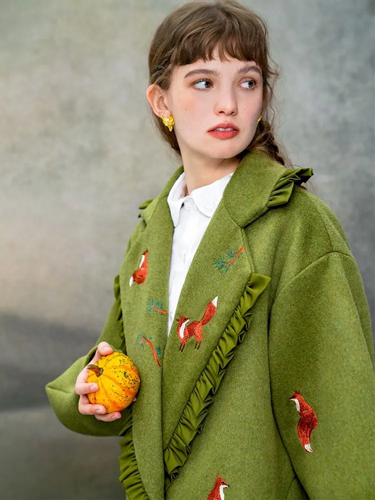 Retro Warm embroidered jacket【s0000005380】