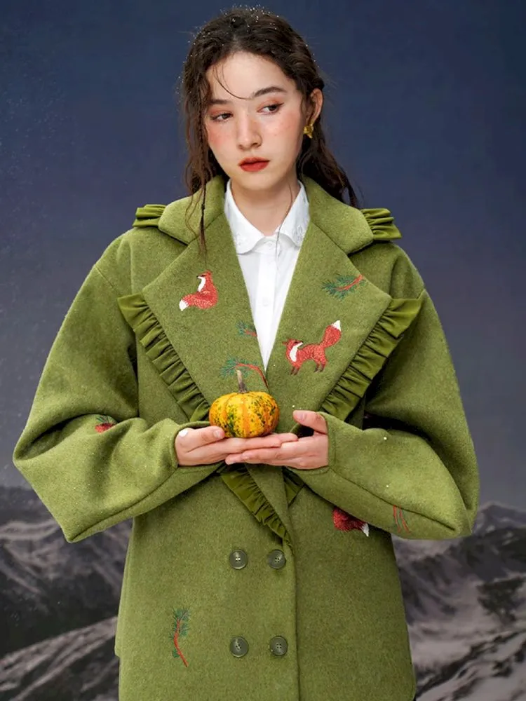 Retro Warm embroidered jacket【s0000005380】