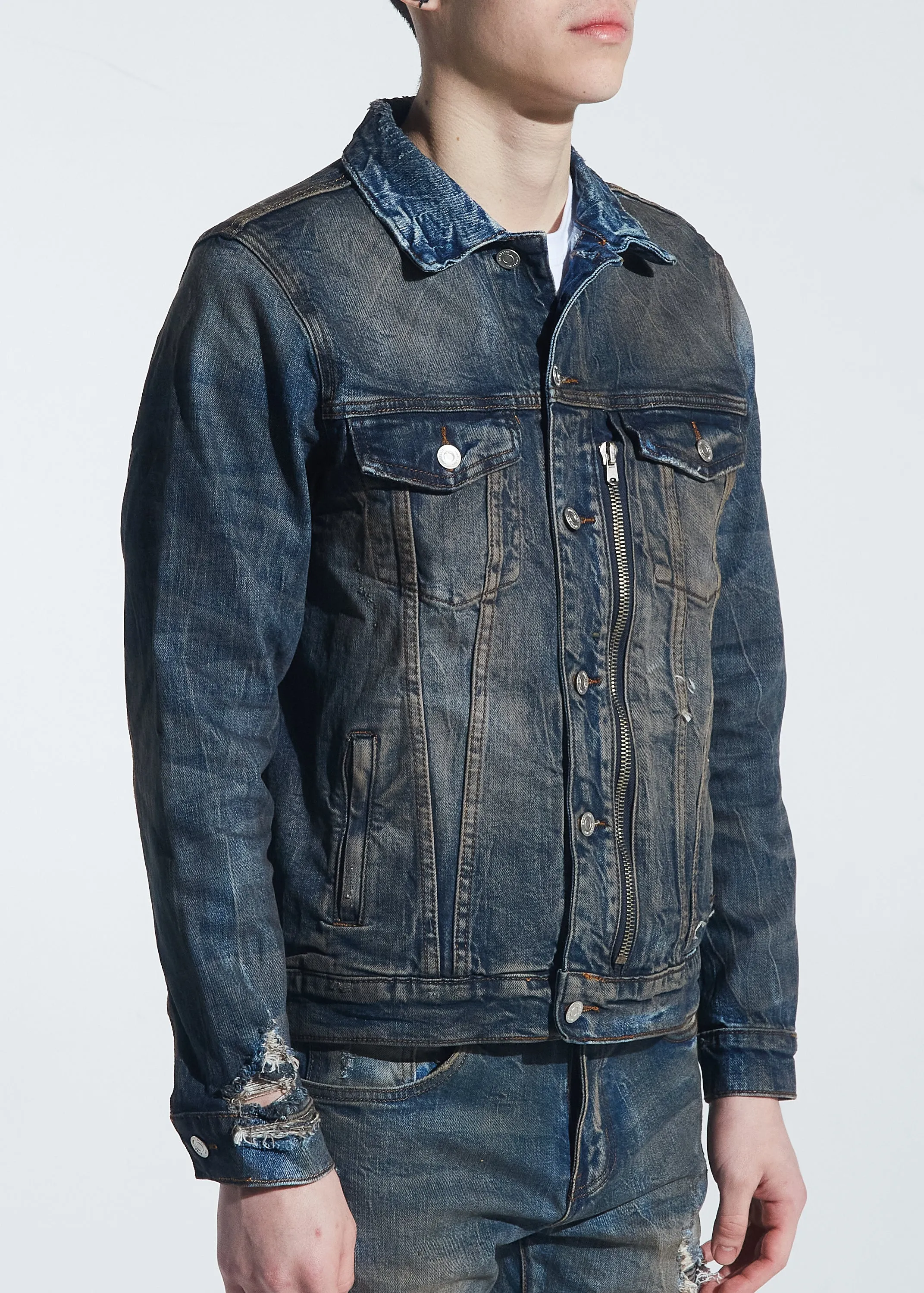 Rivers Denim Jacket (Dirty Indigo Wash)