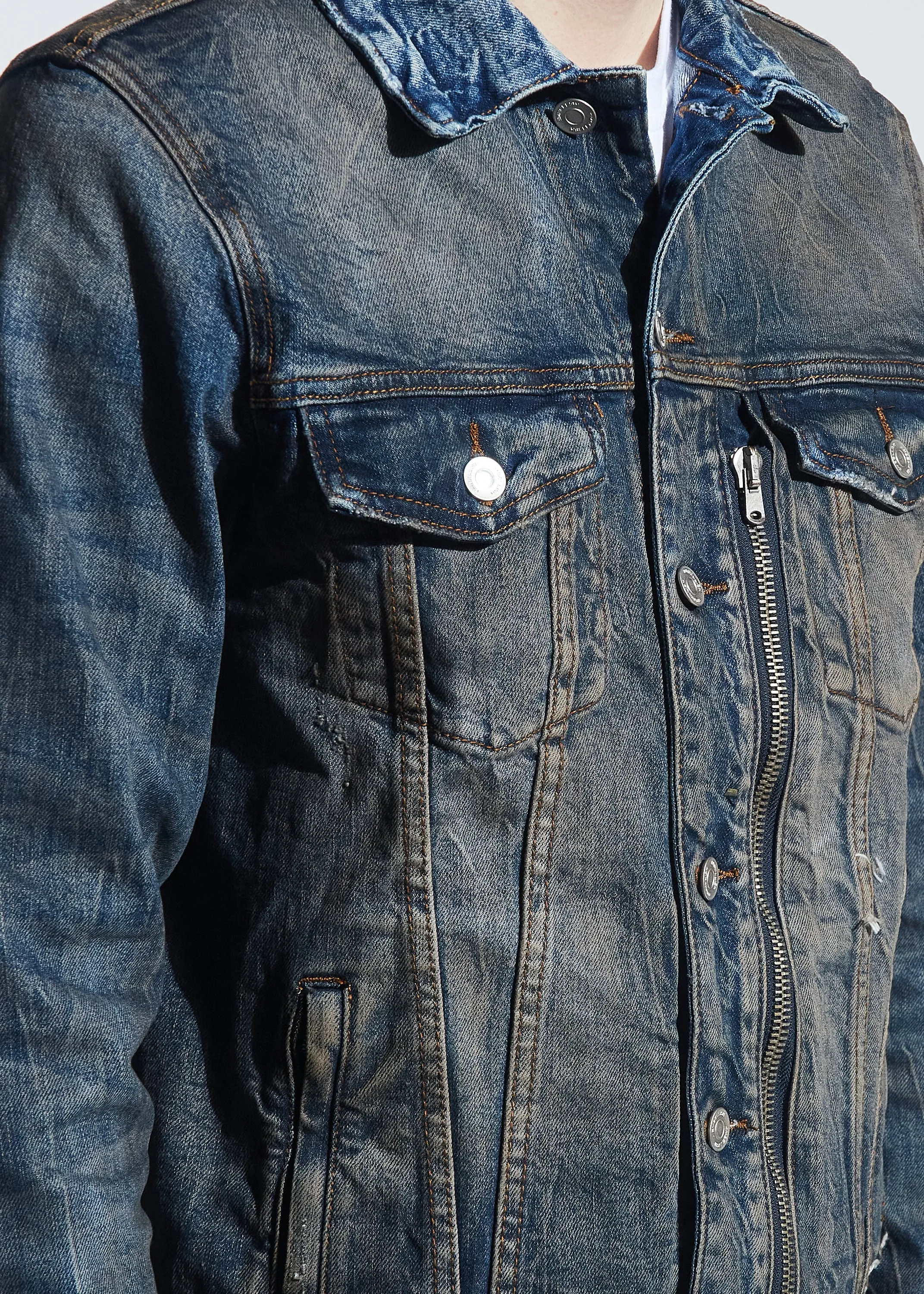 Rivers Denim Jacket (Dirty Indigo Wash)
