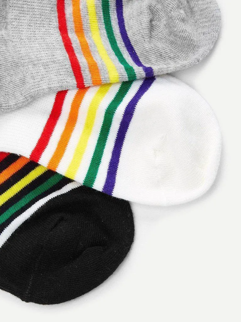 Striped Ankle Socks 3pairs