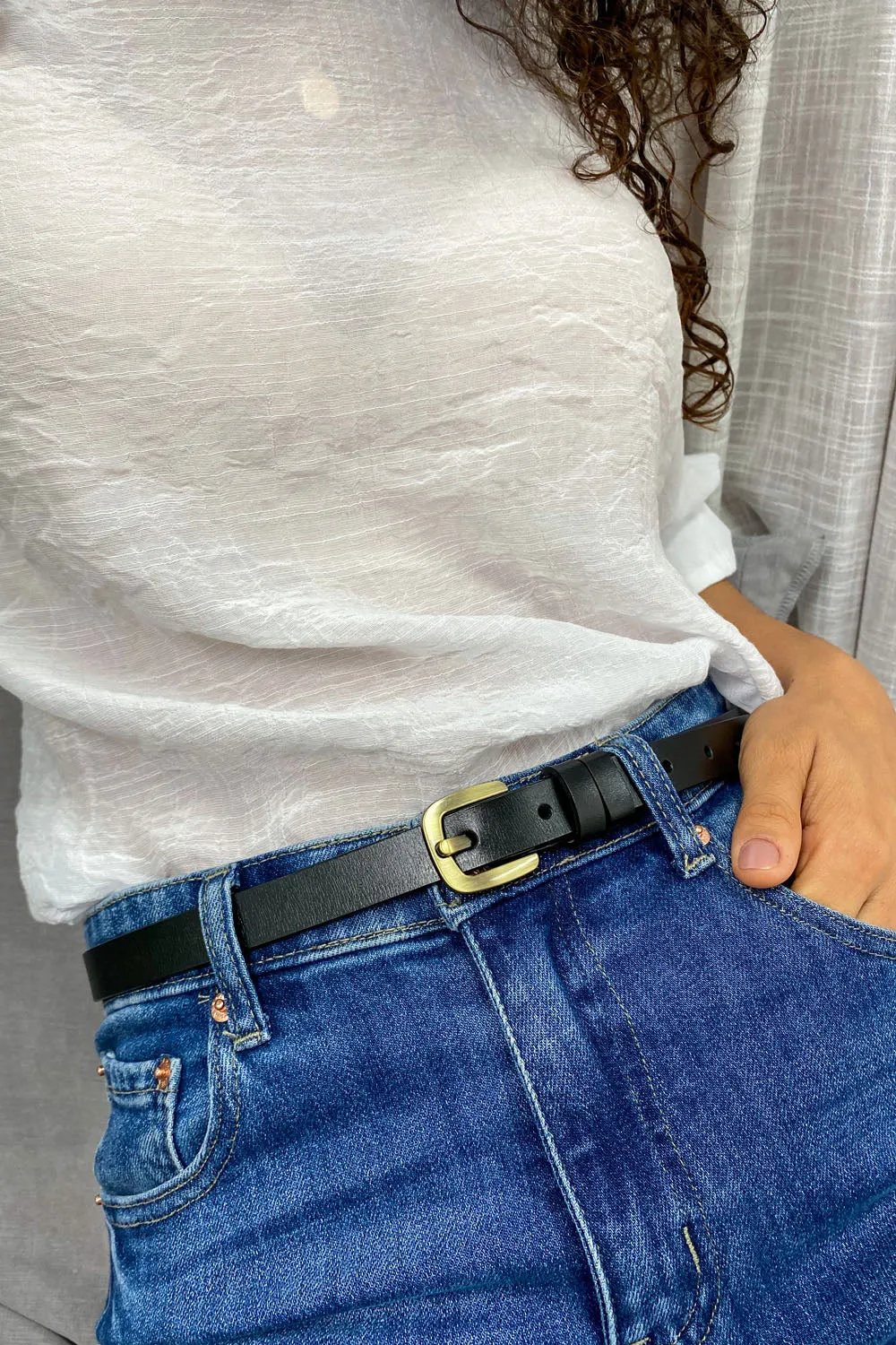 Thin Leather Belt