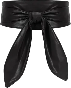 WHIPPY Women Obi Belt Fashion Wrap Around Wide Waistband Knotted Belt for Dress