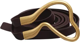 Women Double Strap Tie Knot PU Leather Belt Big Buckle Waist Cinch