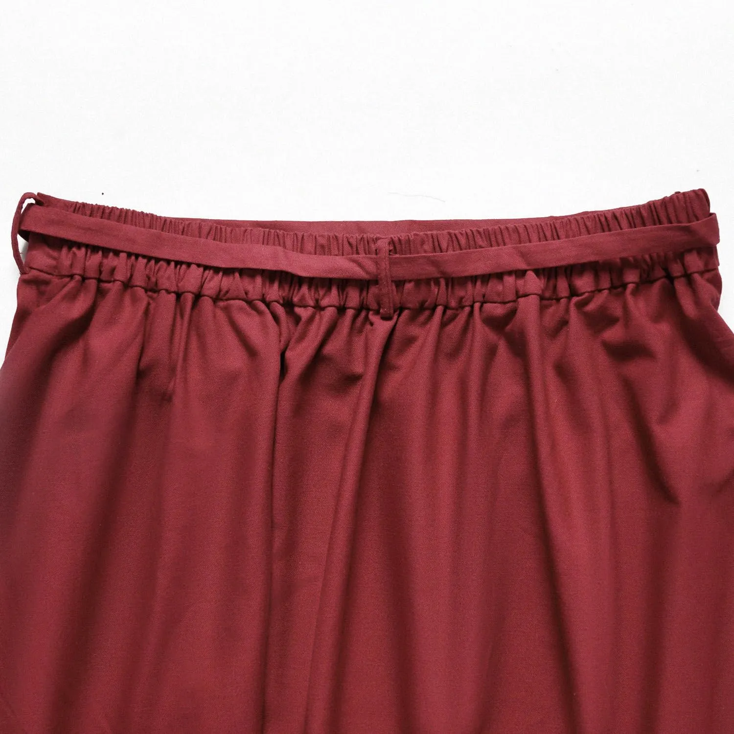 Womens Linen Skirt Elastic Waist A-Line Maxi Skirt with Pockets